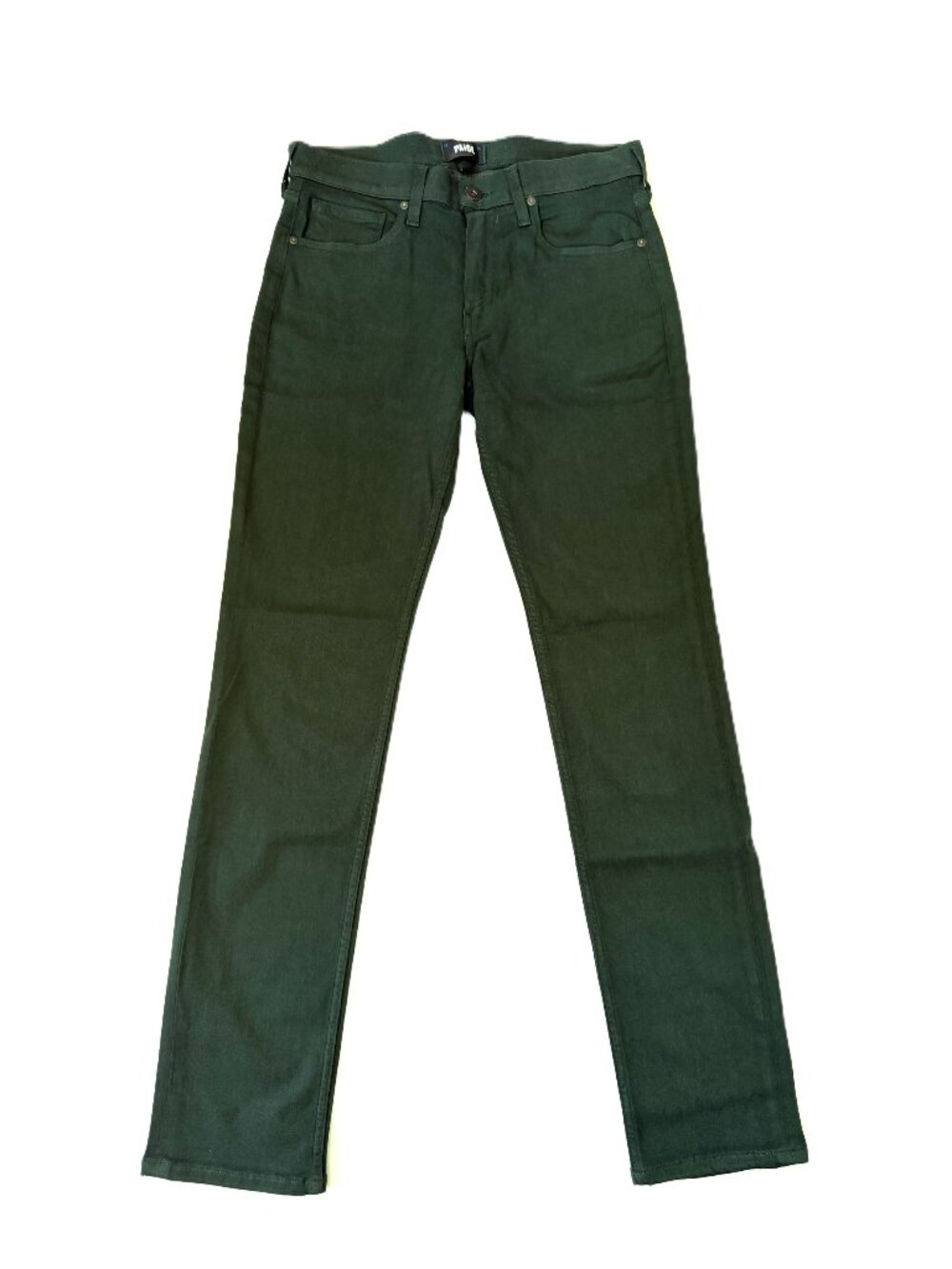 New Paige Lennox Transcend Slim Fit Stretch Jeans Clover Forest Green 31 x 33